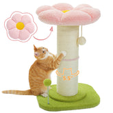 PEQULTI flor-gato: plataforma cómoda para descansar y rascar en interior.