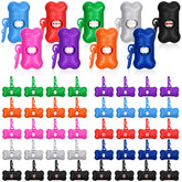 Dispensador PerKoop en forma de hueso con 9 colores, ideal para paseos.