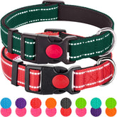 Collar reflectivo rojo de Perperqer para perros medianos con ajuste rápido para mayor control
