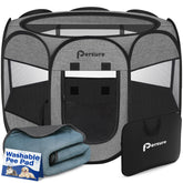 Persure Playpen: puerta frontal para acceso fácil y seguro.