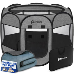Persure Playpen: puerta frontal para acceso fácil y seguro.