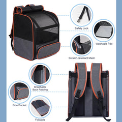 Pesen Mochila transportín para perros pequeños, ligera y práctica para caminatas.
