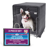 Pet Dreams funda jaula icrate gris para jaula 24-42 pulgadas, mejor ventilación.