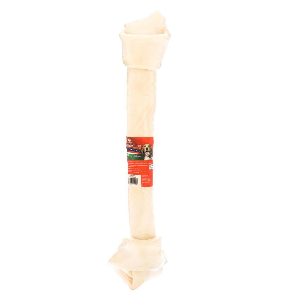Pet Factory hueso de piel de res nudo grande 20-22 pulgadas para masticar seguro
