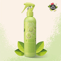 Pet Head aceites naturales con nopal y rosa mosqueta hidratan el pelaje del cachorro.