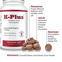 Pet Health Solutions K-Plus arándano para salud urinaria de la vejiga.