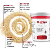 Pet Health Solutions K-Plus granulos en comida de mascota: sabor suave para mezclar.