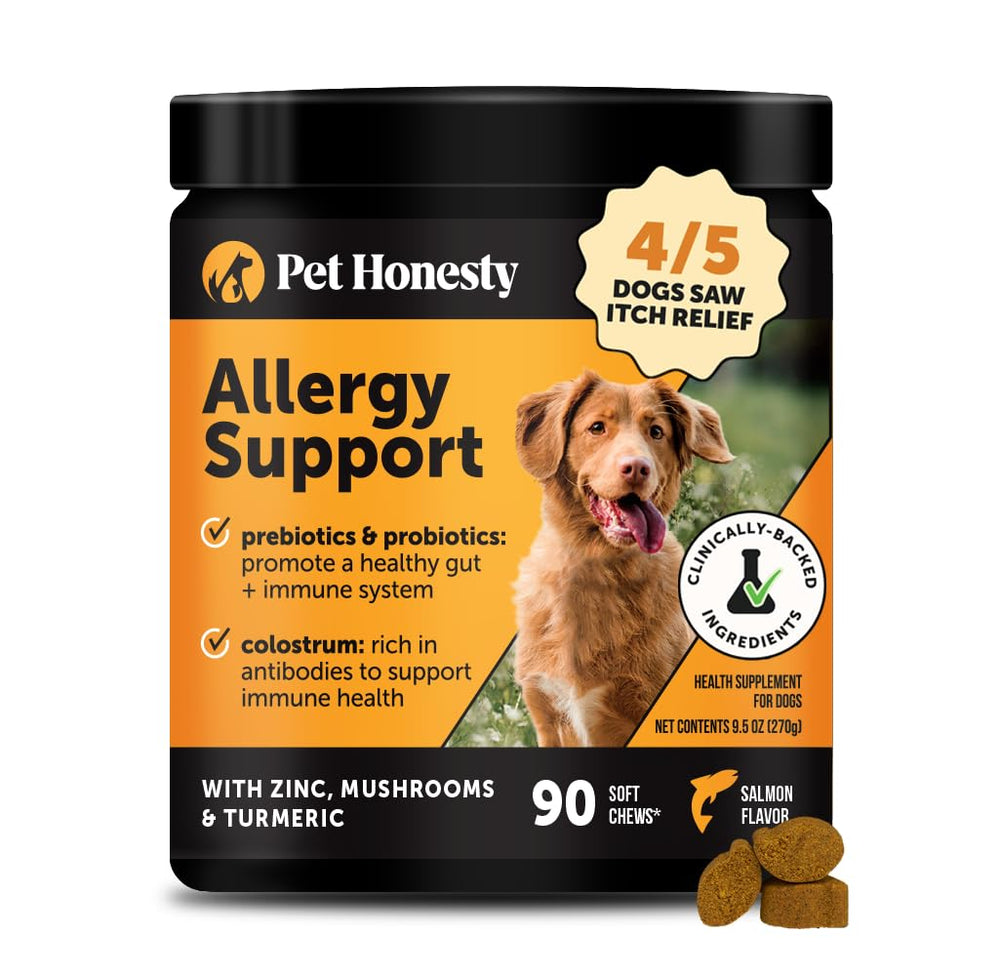Pet Honesty gomitas alérgicas para perros sabor a salmón ayudan con el picor