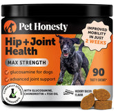 Pet Honesty masticables para articulaciones de cadera con sabor bacon, apoyo a la movilidad.