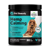 Pet Honesty Calming Chews: envase frontal para viaje más tranquilo
