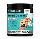 Pet Honesty masticables calmantes pato, frente del envase, apoyo calmante para perros ansiosos