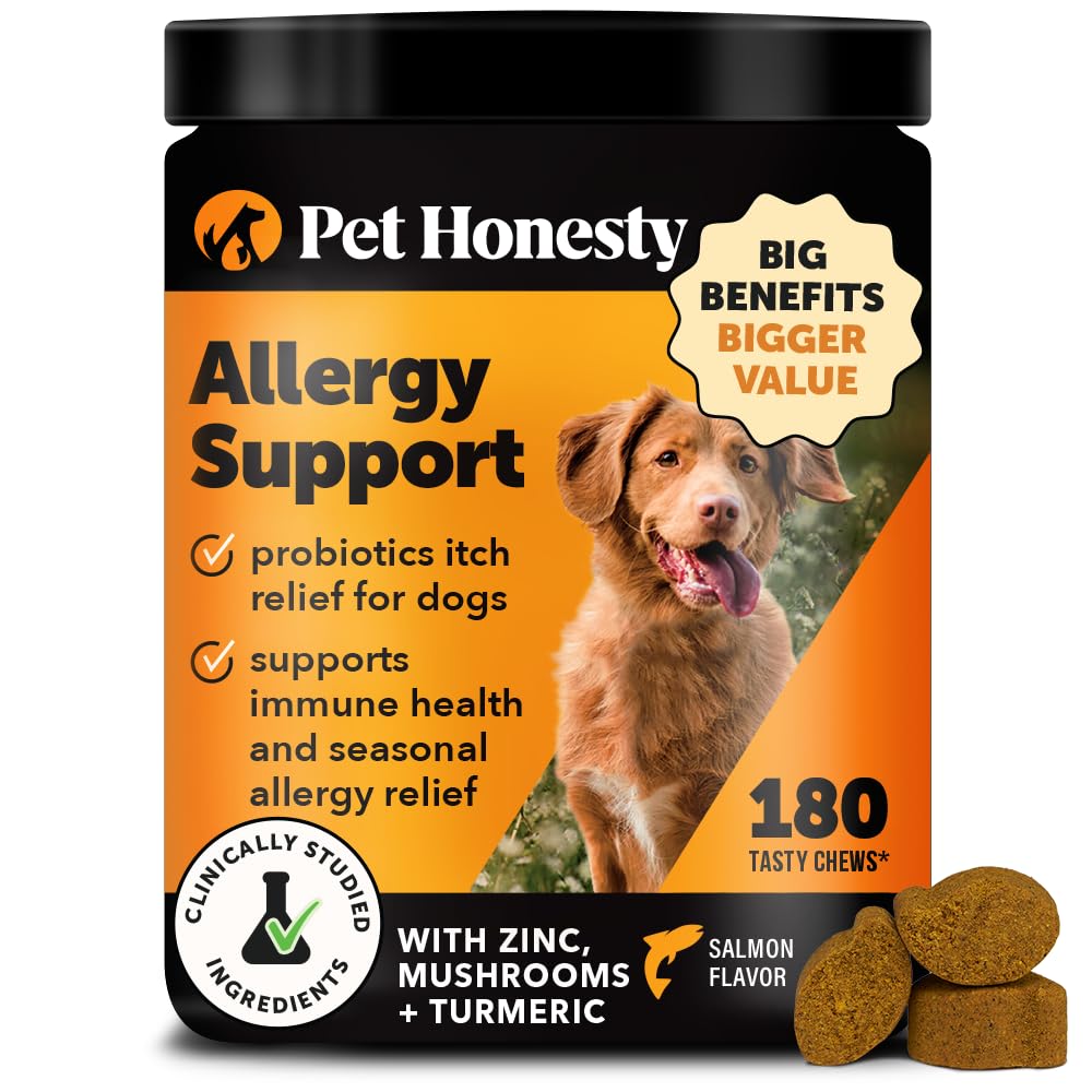 Pet Honesty: gomitas para alergias en perros con sabor a salmón que apoyan la piel.