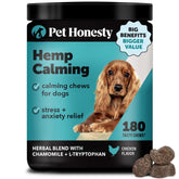 Pet Honesty masticables calmantes para perros en botella, promueven tranquilidad natural