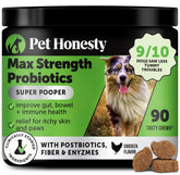 Botella de Pet Honesty Max Strength Probióticos para perros, apoyo digestivo diario