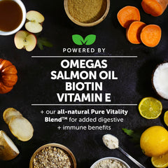 Sabor de salmon Pet Honesty Omega Skin Health chews que encanta al perro.
