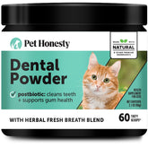 Pet Honesty polvo dental para gato con aroma fresco para boca limpia.