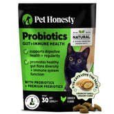 Pet Honesty probióticos para gatos en botella, apoyo a la digestión diaria