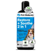 Pet Honesty Restore + Soothe: botella para piel sensible y pelaje suave
