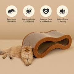Pet JoJo Cloud Lounge, descanso amplio para gatos grandes con rascado y relax