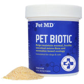 Pet MD Biotic Probiotics: frasco de polvo para perros y gatos, soporte digestivo