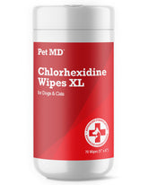 Pet MD XL - empaque de toallitas tópicas con aloe para limpieza suave en casa