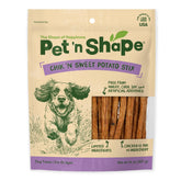 Pet 'n Shape Chik 'n Sweet Potato Stix con empaque hermético para conservar la frescura.