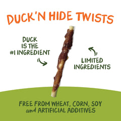 Pet 'n Shape Hide Twists para todas las razas: snack duradero para cualquier tamaño
