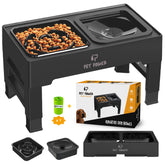 PET POWER: comedero elevado para perros grandes con altura ajustable para comodidad diaria