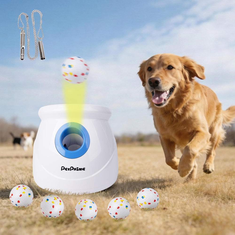 Pet Prime lanzador de pelotas para perros grandes en exterior, para ejercicio