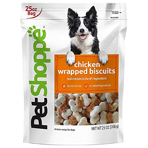 PET SHOPPE galletas envueltas con pollo real para perros, favorecen limpieza dental al masticar