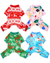 Pijama PET SHOW para perro pequeño con motivo de árbol de Navidad, suave y cómodo para fiestas.