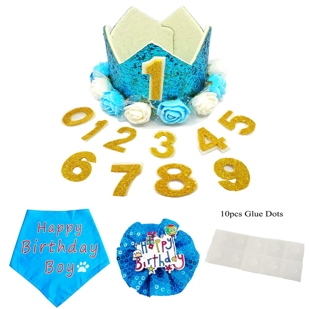 Pet Show sombrero corona azul: accesorio festivo para fotos y fiestas de tu mascota.