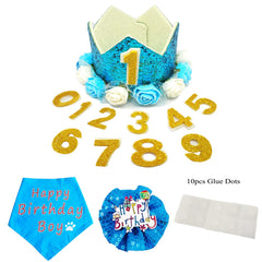 Pet Show sombrero corona azul: accesorio festivo para fotos y fiestas de tu mascota.