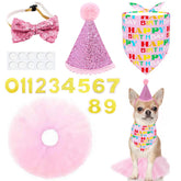 PET SHOW sombrero de cumpleaños rosa para perros, ideal para fotos festivas.