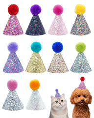 PET SHOW sombrero mini-perro rojo con lentejuelas; perfecto para fiestas y fotos