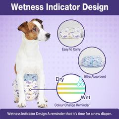 Pet Soft Indicador de humedad cambia color para avisarte cuándo cambiar.