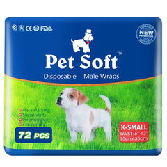 Pañales Pet Soft, ajuste de cintura elástica para perros macho, mantiene el pañal en su lugar