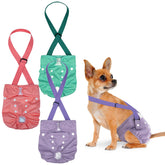 Pañales Pet Soft con suspensor para perros pequeños, comodidad durante el celo.