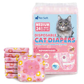 Pet Soft panales para gato con diseño floral y ajuste cómodo.