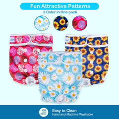 Pañales Pet Soft para perras florales, talla l, fáciles de colocar