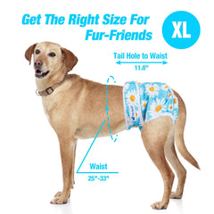Pet Soft pañales para perras en celo, diseño floral XL, interior suave.