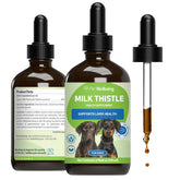 Pet Wellbeing Cardo Mariano para perros, frasco líquido, apoya la función hepática natural