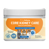 Pet Wellbeing Core Rinon Polvo Frasco, apoyo renal suave y fácil de administrar.