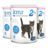 PetAg KMR 2nd Step: empaque de tres latas para gatitos en transición.