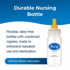 Botella PetAg Nurser duradera, ideal para múltiples lavados y limpieza a fondo.