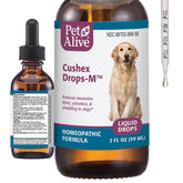 PetAlive Cushex Drops-M: botella de 59 ml para uso diario y apoyo al pelaje.
