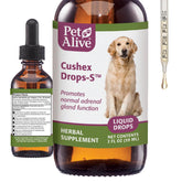 PetAlive Cushex Drops-S botella de 59 ml para equilibrio hormonal en mascotas