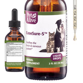 PetAlive EaseSure-S, gotas relajantes para perros y gatos, apoyo al estrés diario.