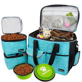 PetAmi bolsa de viaje para perros y gatos, azul marino, ideal para acampada y organización.
