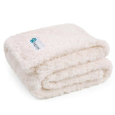 PetAmi manta para perros beige 29x40 frente: comodidad suave.